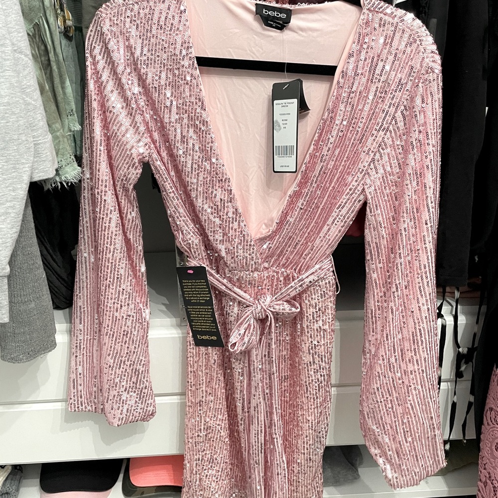 NEW! Bubble Gum Pink sequins.  Stretchy.